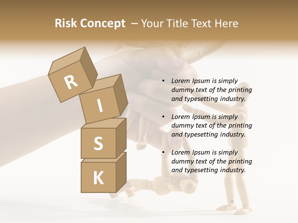 Wooden Doll Hold PowerPoint Template