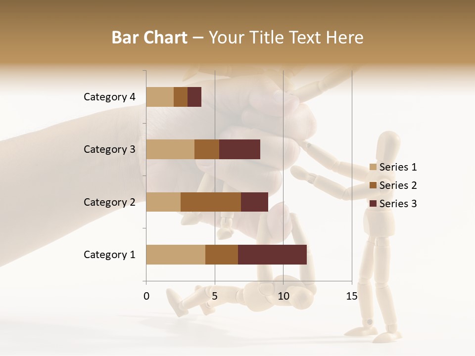 Wooden Doll Hold PowerPoint Template