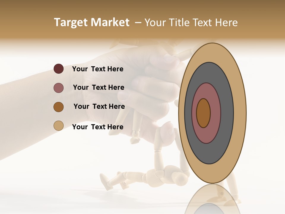 Wooden Doll Hold PowerPoint Template