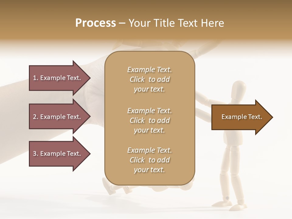 Wooden Doll Hold PowerPoint Template