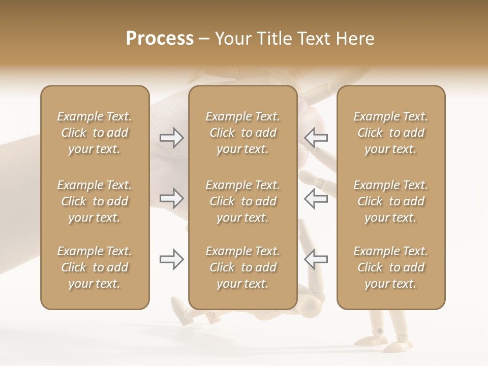 Wooden Doll Hold PowerPoint Template
