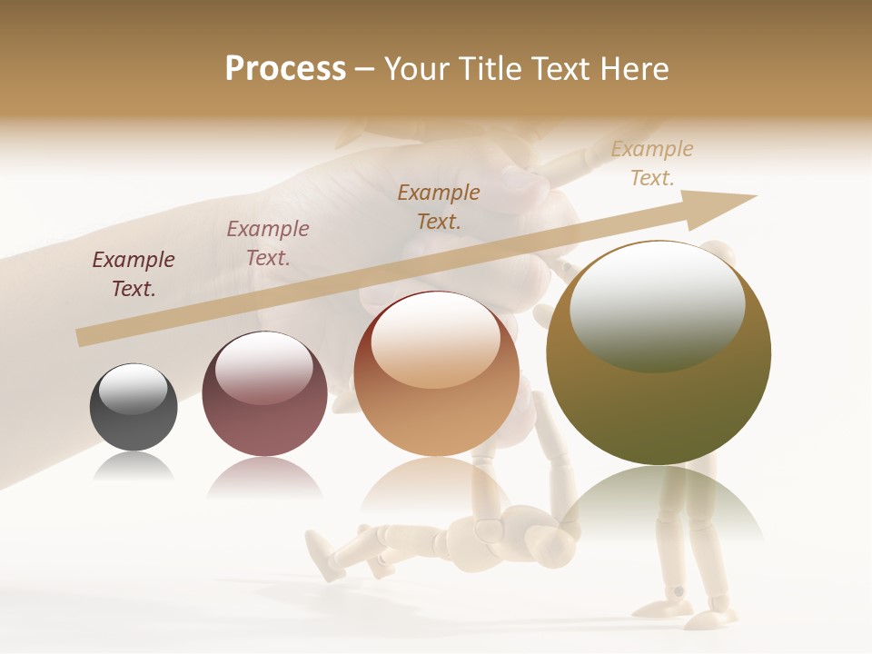 Wooden Doll Hold PowerPoint Template