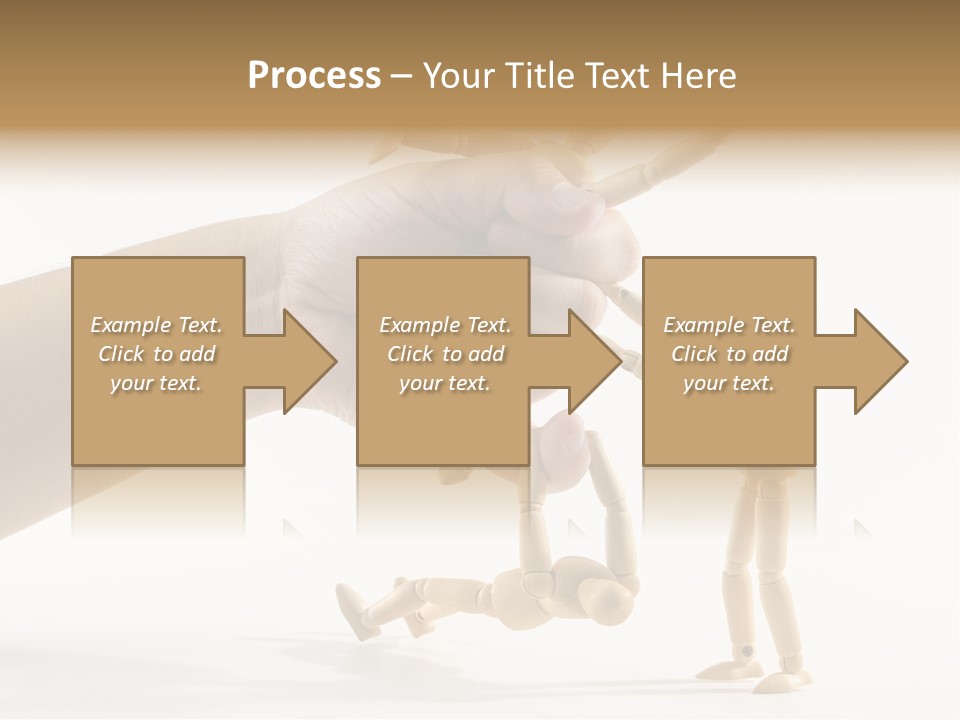 Wooden Doll Hold PowerPoint Template