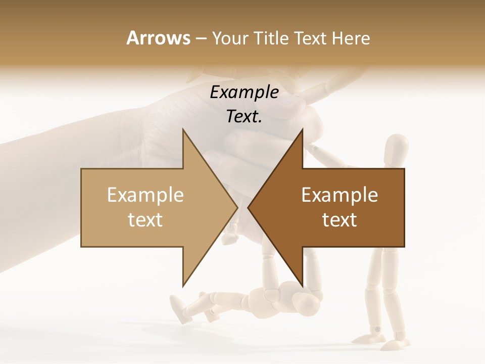 Wooden Doll Hold PowerPoint Template