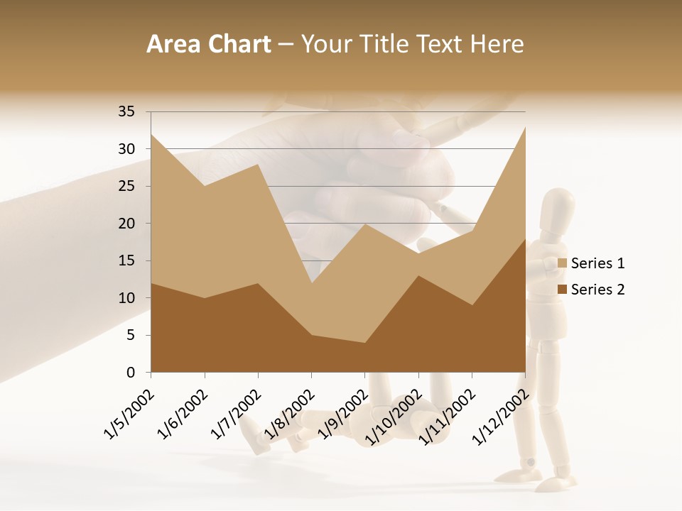 Wooden Doll Hold PowerPoint Template