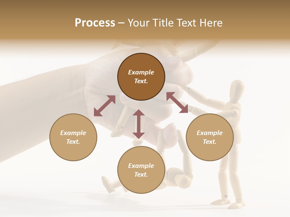 Wooden Doll Hold PowerPoint Template