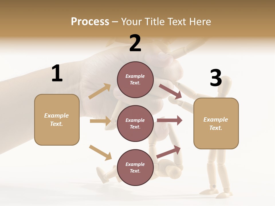 Wooden Doll Hold PowerPoint Template