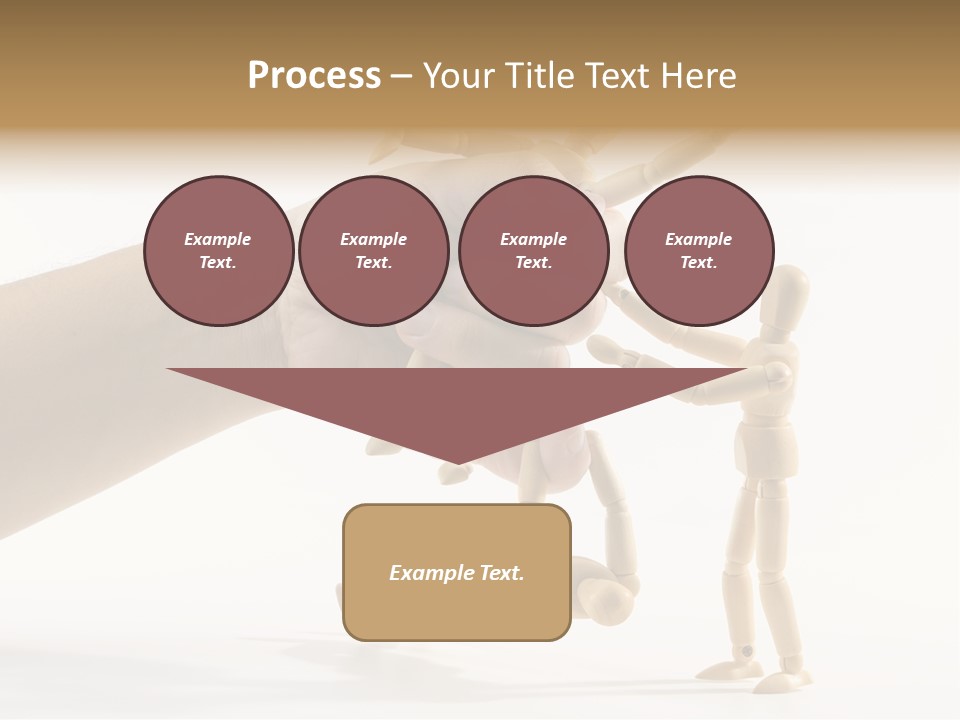 Wooden Doll Hold PowerPoint Template