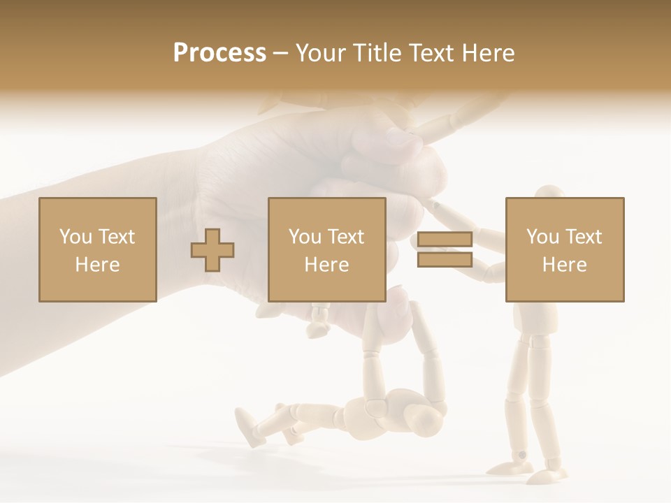 Wooden Doll Hold PowerPoint Template
