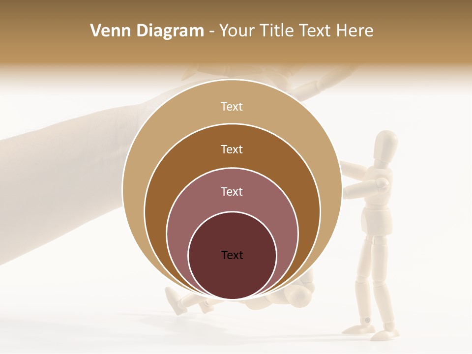 Wooden Doll Hold PowerPoint Template