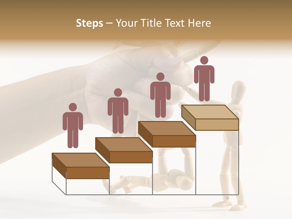 Wooden Doll Hold PowerPoint Template