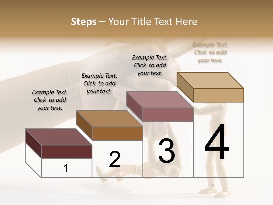 Wooden Doll Hold PowerPoint Template