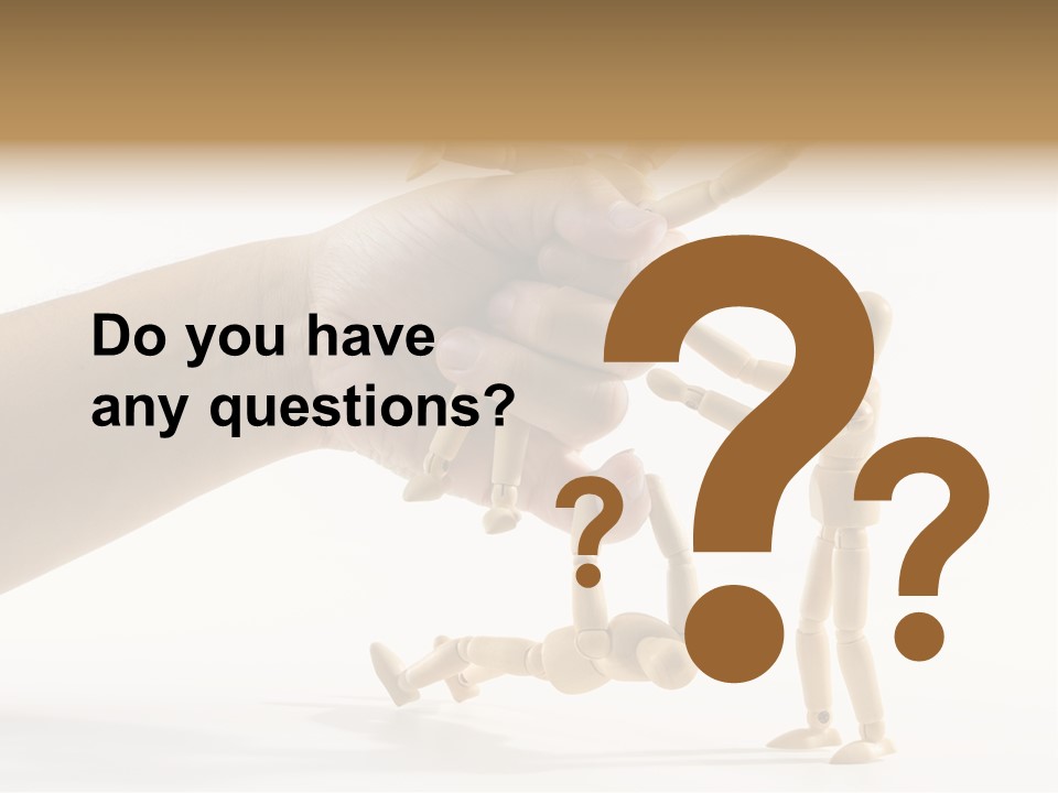 Wooden Doll Hold PowerPoint Template