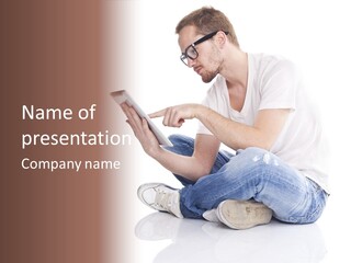 Young Digital Laptop PowerPoint Template