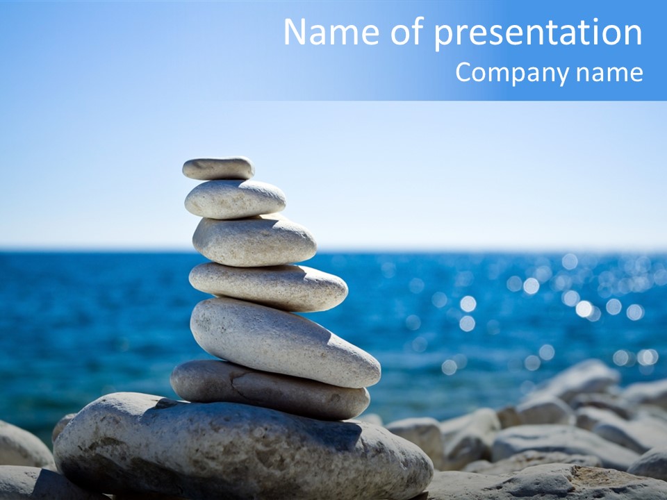 Blue Nature Beach PowerPoint Template