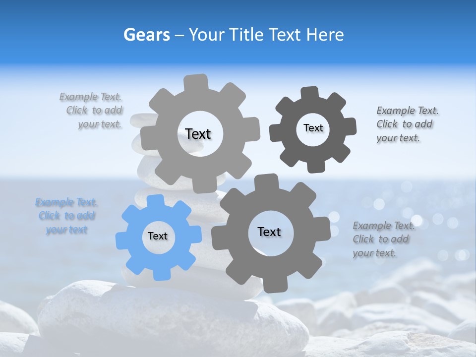 Blue Nature Beach PowerPoint Template