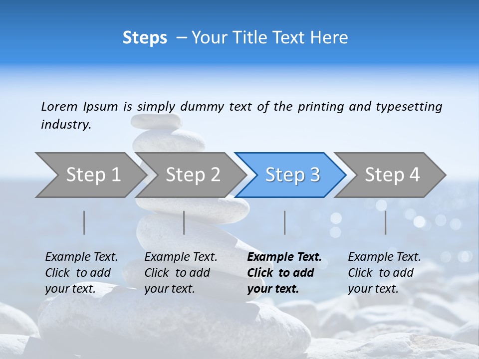 Blue Nature Beach PowerPoint Template