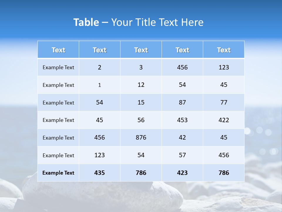 Blue Nature Beach PowerPoint Template