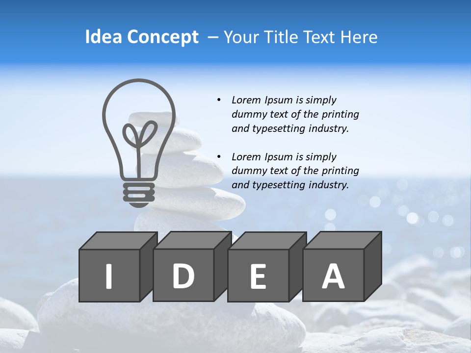 Blue Nature Beach PowerPoint Template