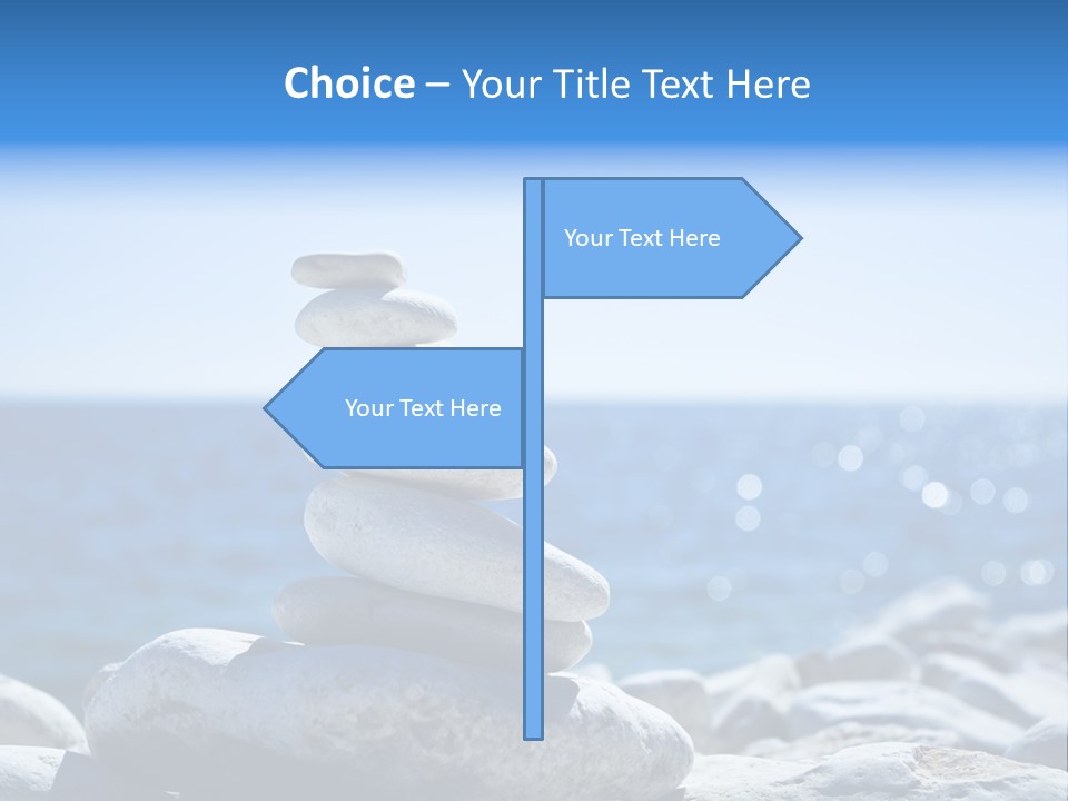 Blue Nature Beach PowerPoint Template
