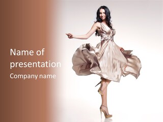 Beautiful Caucasian Beauty PowerPoint Template