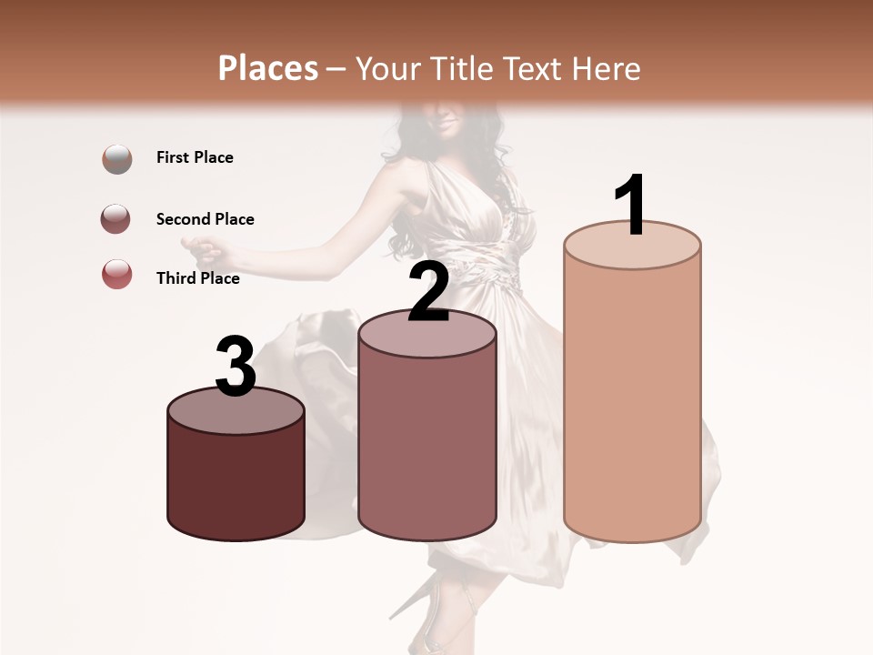 Beautiful Caucasian Beauty PowerPoint Template