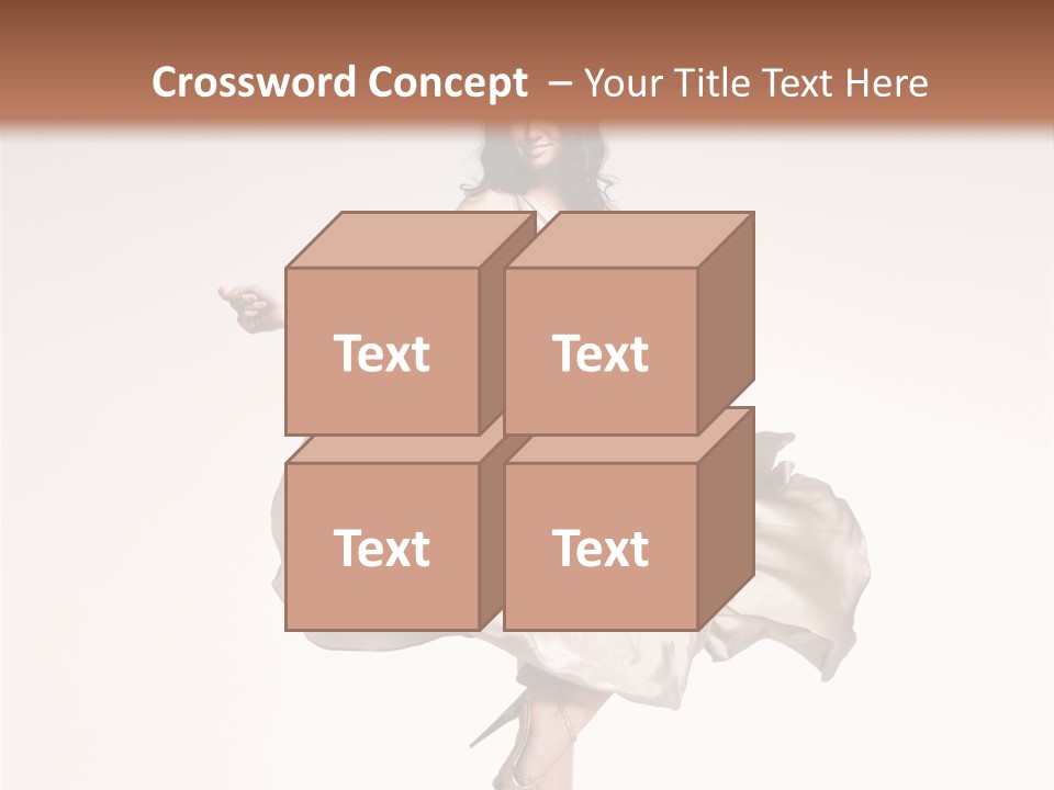 Beautiful Caucasian Beauty PowerPoint Template