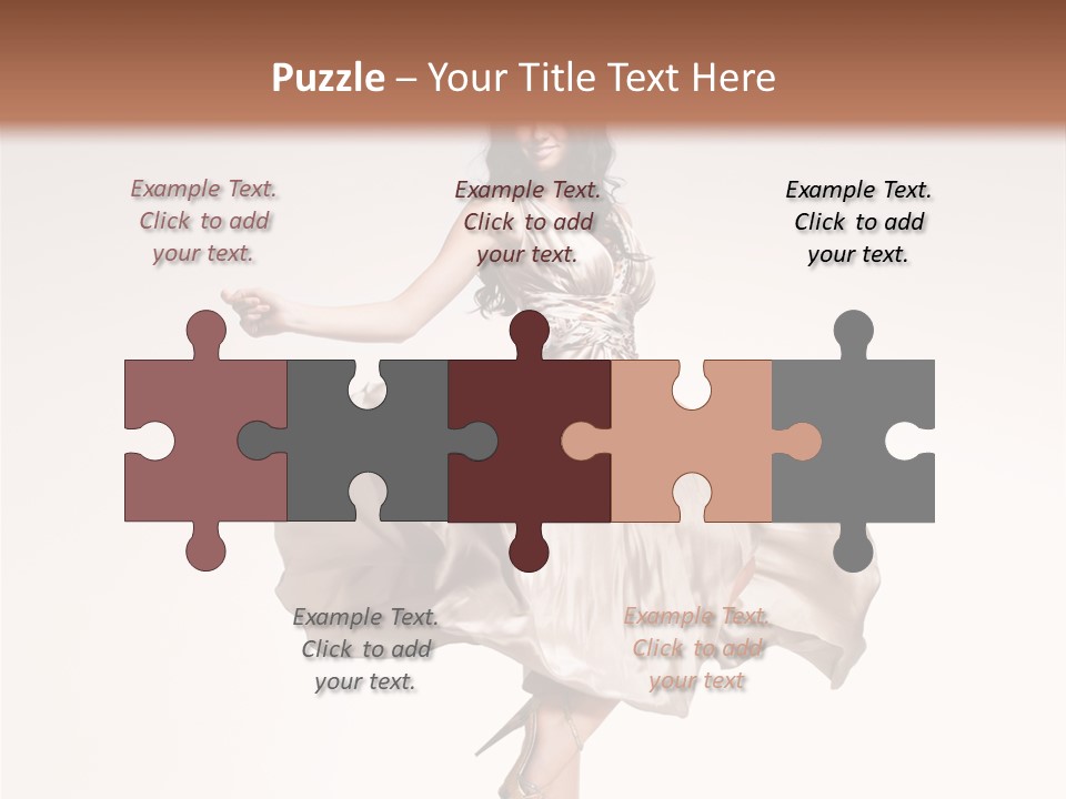 Beautiful Caucasian Beauty PowerPoint Template