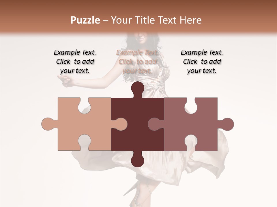 Beautiful Caucasian Beauty PowerPoint Template