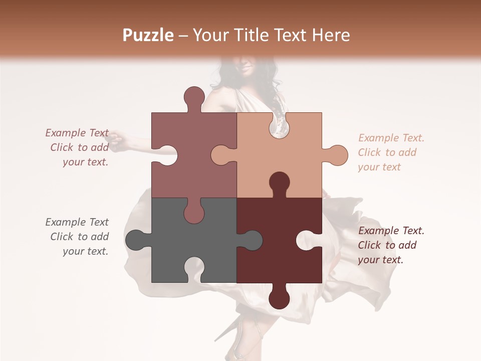 Beautiful Caucasian Beauty PowerPoint Template