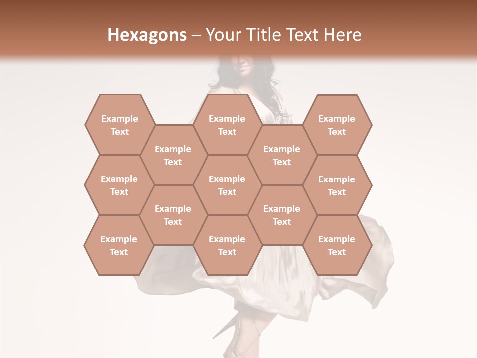 Beautiful Caucasian Beauty PowerPoint Template