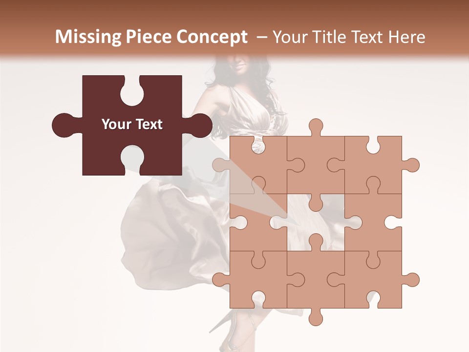 Beautiful Caucasian Beauty PowerPoint Template