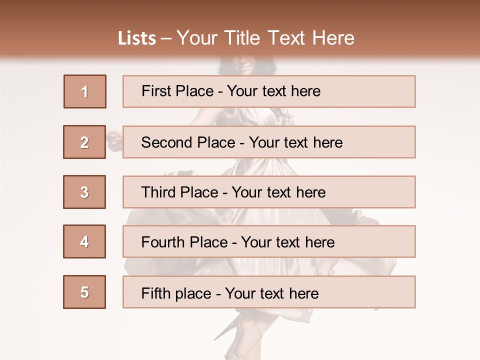Beautiful Caucasian Beauty PowerPoint Template
