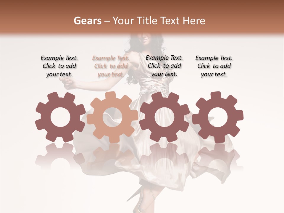 Beautiful Caucasian Beauty PowerPoint Template