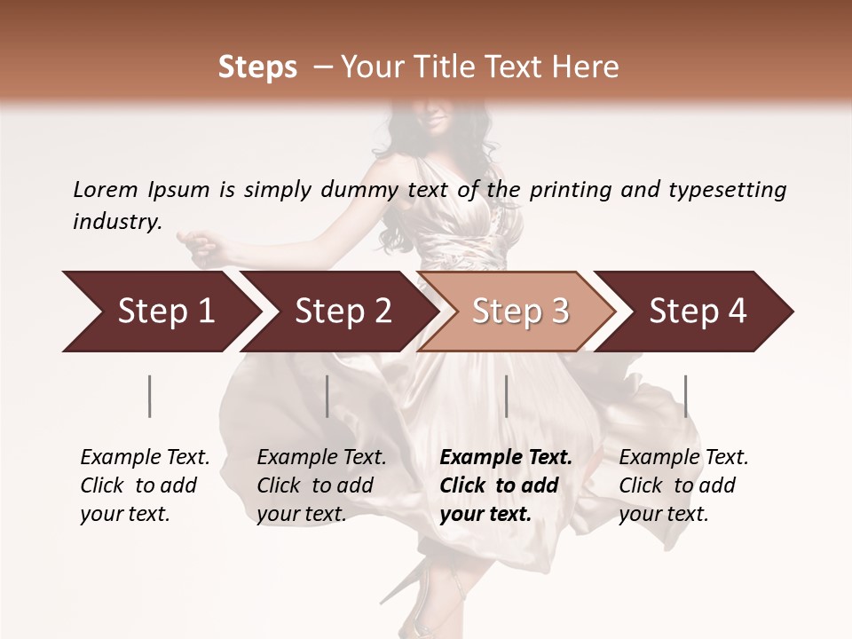 Beautiful Caucasian Beauty PowerPoint Template