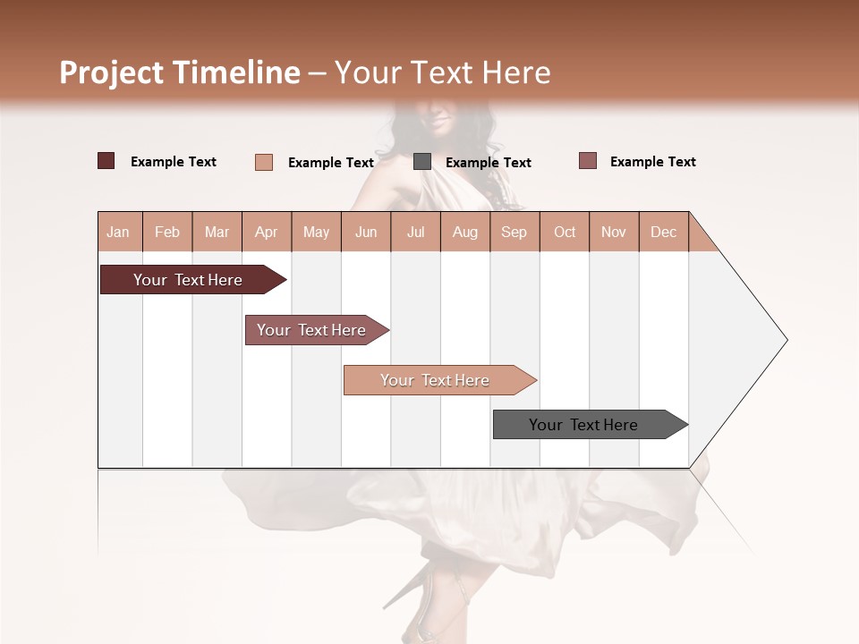 Beautiful Caucasian Beauty PowerPoint Template