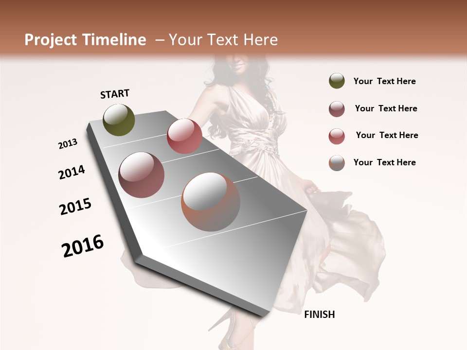 Beautiful Caucasian Beauty PowerPoint Template