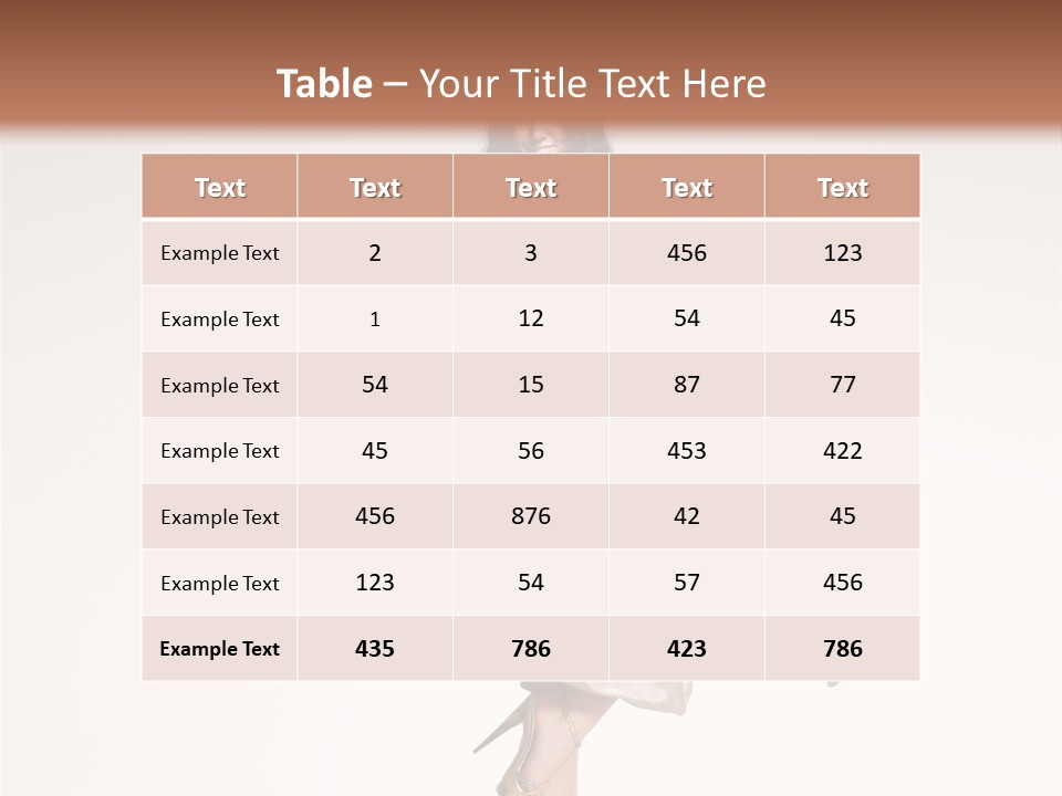 Beautiful Caucasian Beauty PowerPoint Template