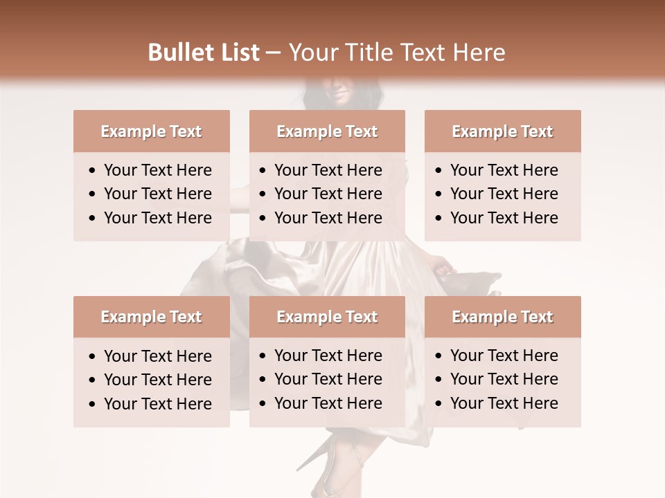 Beautiful Caucasian Beauty PowerPoint Template