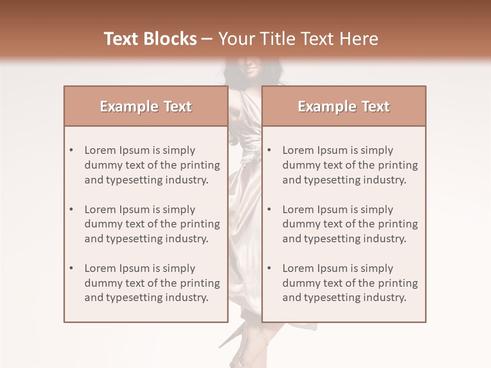 Beautiful Caucasian Beauty PowerPoint Template