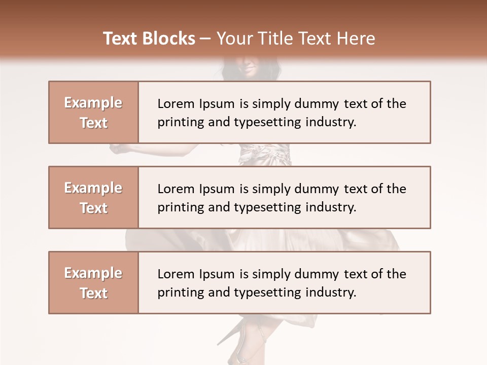 Beautiful Caucasian Beauty PowerPoint Template