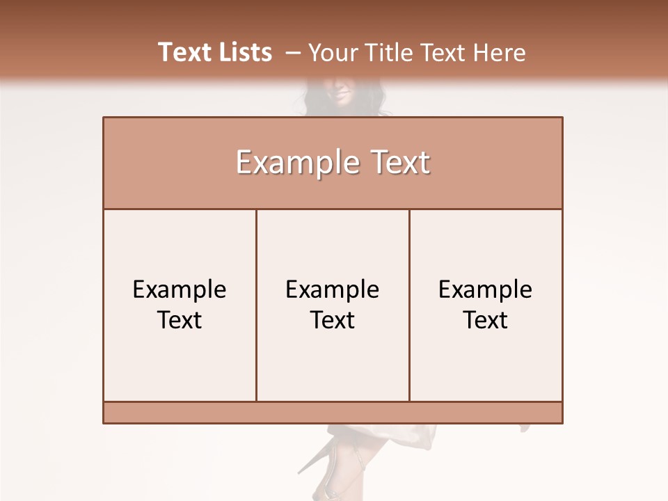 Beautiful Caucasian Beauty PowerPoint Template