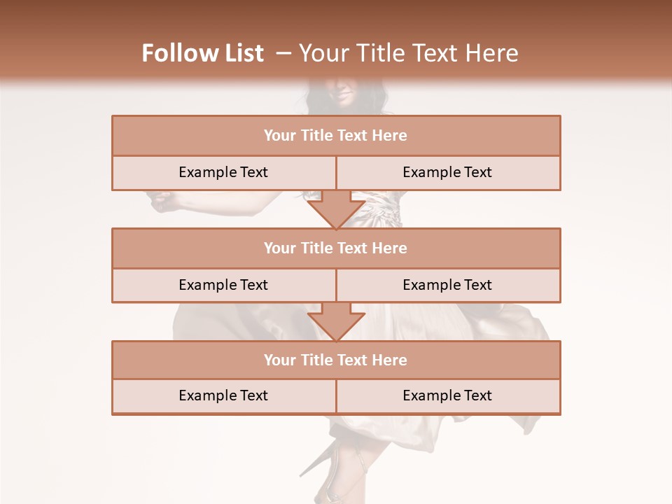 Beautiful Caucasian Beauty PowerPoint Template