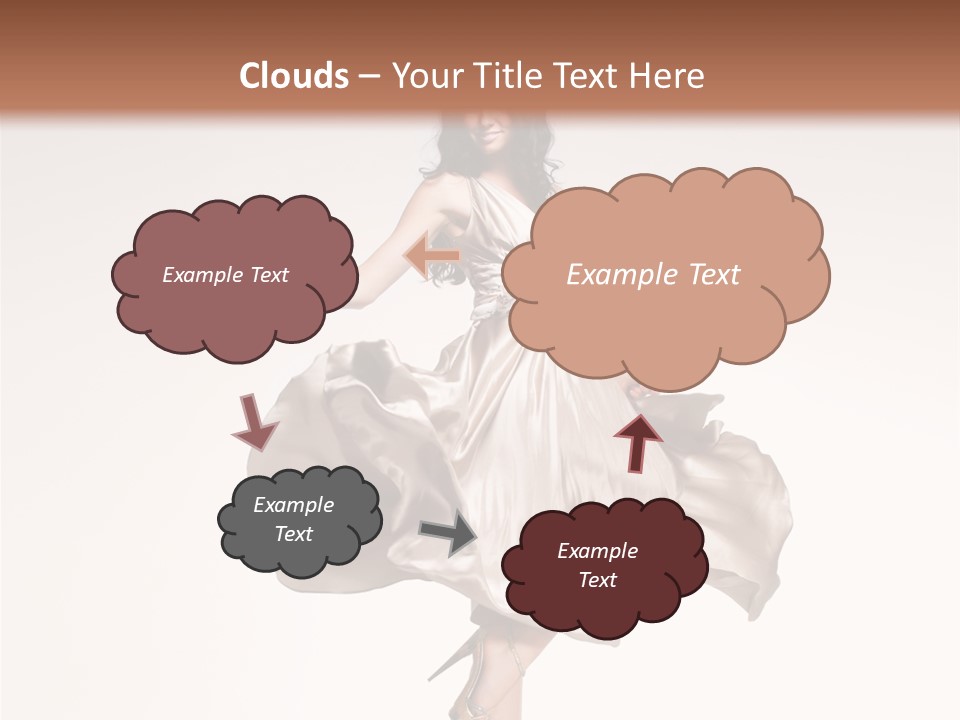 Beautiful Caucasian Beauty PowerPoint Template