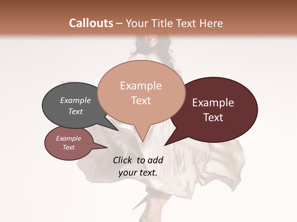 Beautiful Caucasian Beauty PowerPoint Template