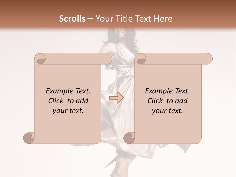 Beautiful Caucasian Beauty PowerPoint Template