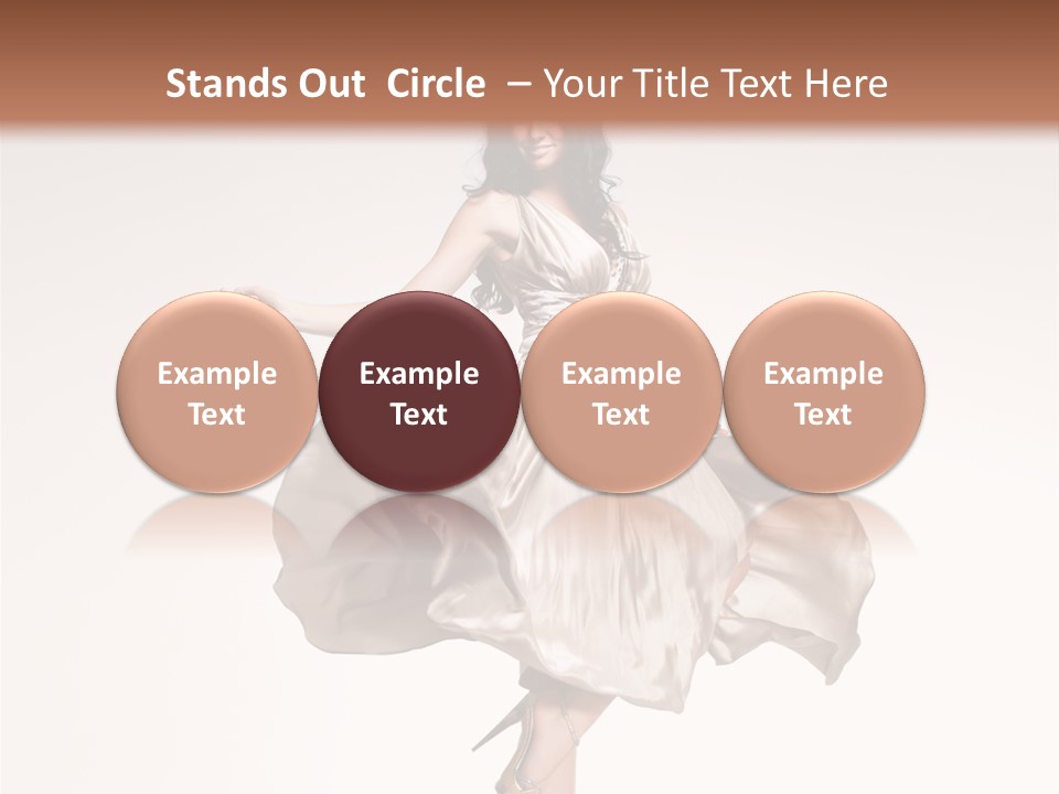 Beautiful Caucasian Beauty PowerPoint Template