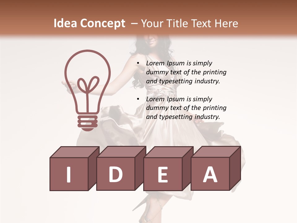 Beautiful Caucasian Beauty PowerPoint Template