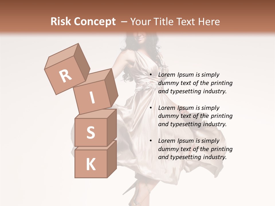 Beautiful Caucasian Beauty PowerPoint Template