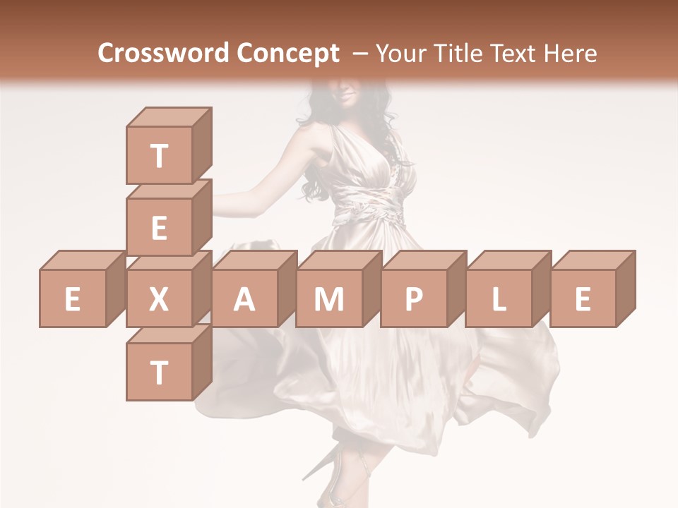 Beautiful Caucasian Beauty PowerPoint Template